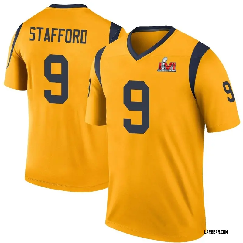 Men's Matthew Stafford Los Angeles Rams Color Rush Super Bowl LVI Bound Jersey - Legend Gold Big & Tall