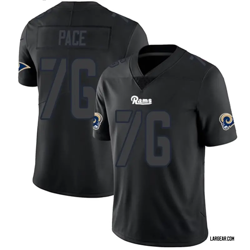 Men's Orlando Pace Los Angeles Rams Jersey - Limited Black Impact