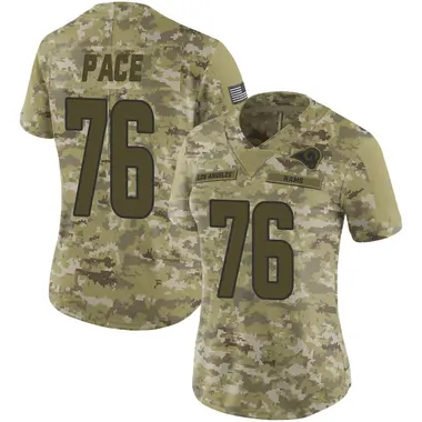 Women's Orlando Pace Los Angeles Rams 2018 Salute to Service Jersey - Limited Camo